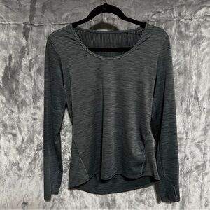 Athleta Charcoal Gray Women's Long Sleeve Running Top